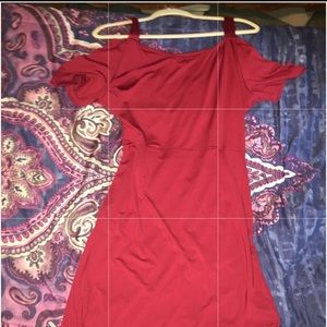 cold shoulder mini dress